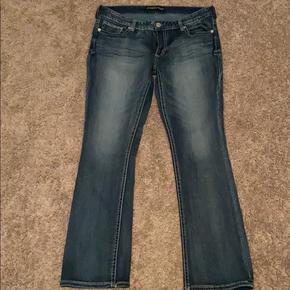 Express Jeans Low Rise Bellbottom Size 14